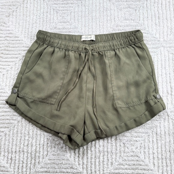 Abercrombie & Fitch Pants - Abercrombie & Fitch Shorts Womens XS Green Utility Cuffed Safari Gorpcore 1F5799